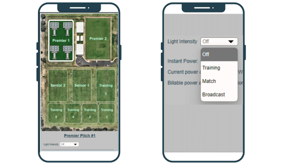 VROC OASIS Council Sporting facility lighting control